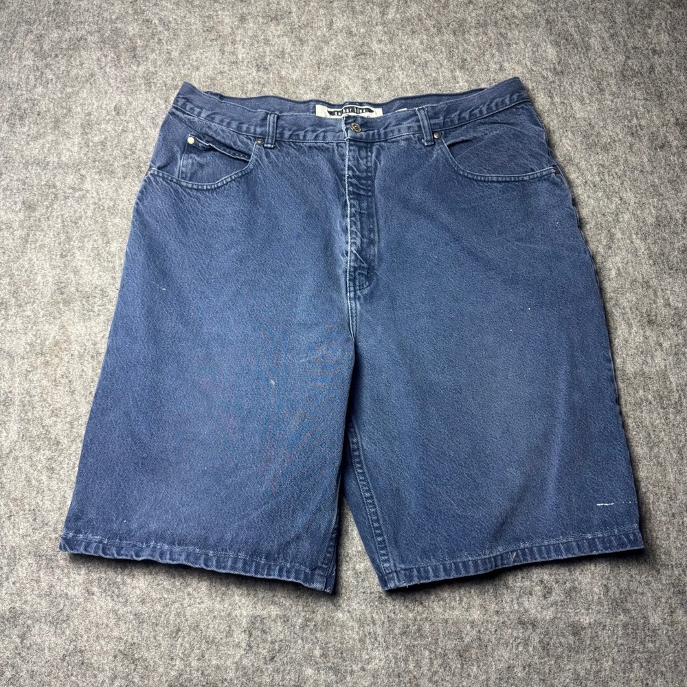 Vintage Y2K Anchor Blue Beyond Baggy Denim Shorts Mens 40 Blue Skater Jorts